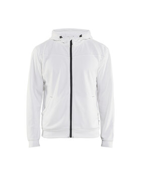 Hoodie mit Reißverschluss Weiß/Dunkelgrau