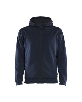 Hoodie mit Reißverschluss Dunkel Marineblau/Schwarz
