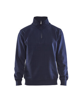 Sweater mit Half-Zip Marineblau