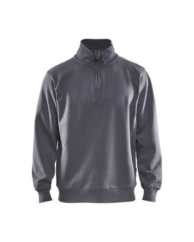 Sweater mit Half-Zip Grau