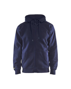 Sweatshirt mit Kapuze und Reißverschluss Marineblau