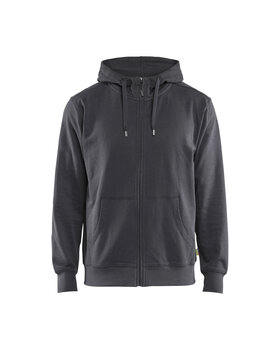 Kapuzenpulli mit ReißverschlussMittelgrau