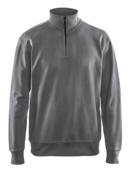 Sweatshirt mit Half-Zip Grau