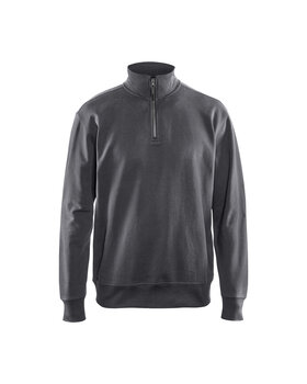 Sweatshirt mit Half-Zip Dunkelgrau