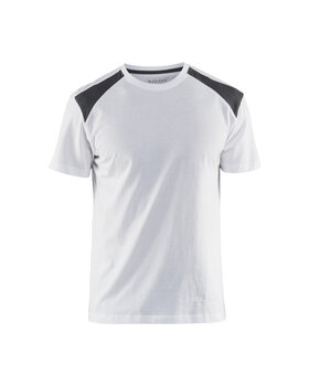 T-Shirt Weiß/Dunkelgrau