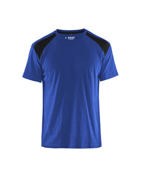 T-Shirt Kornblau/Schwarz