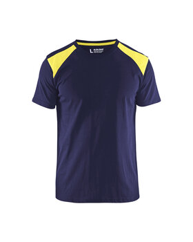 T-Shirt Marineblau/Gelb
