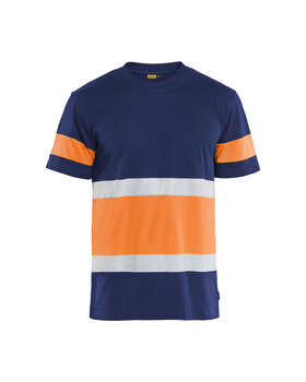 High Vis T-Shirt Marineblau/Orange