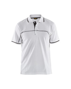 Polo Shirt Weiß/Dunkelgrau