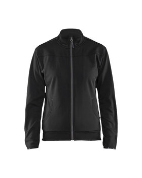 Damen Sweatshirt mit Reißverschluss Schwarz/Dunkelgrau