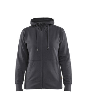 Damen Kapuzenpulli mit ReißverschlussMittelgrau