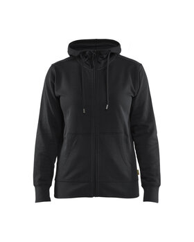 Damen Kapuzenpulli mit ReißverschlussSchwarz