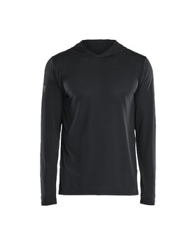 Funktions Hoodie mit UV-Schutz Schwarz