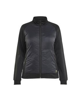 Damen Hybrid Sweater Schwarz/Dunkelgrau