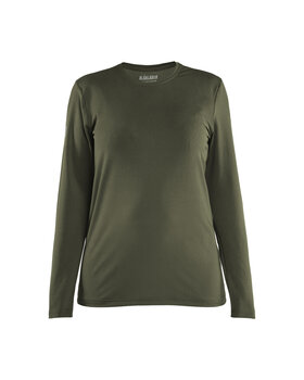 Damen Langarm Funktions T-Shirt mit UV-Schutz Waldgrün