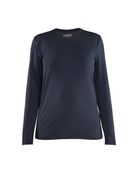 Damen Langarm Funktions T-Shirt mit UV-Schutz Dunkel Marineblau