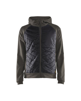 Hybrid Sweater Dunkel Olivgrün/Schwarz