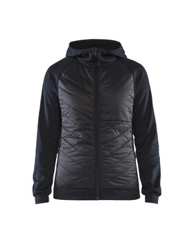 Damen Hybrid Sweater Dunkel Marineblau/Schwarz