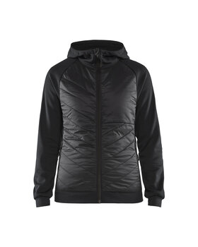 Damen Hybrid Sweater Schwarz/Dunkelgrau