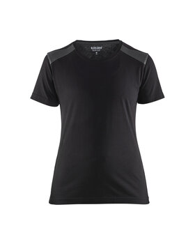 Damen T-Shirt Schwarz/Dunkelgrau