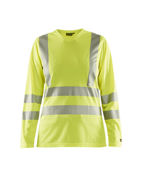 Damen UV Shirt High Vis langarm High Vis Gelb