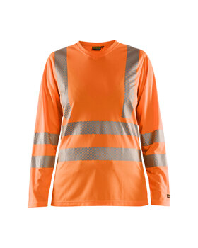 Damen UV Shirt High Vis langarm High Vis Orange
