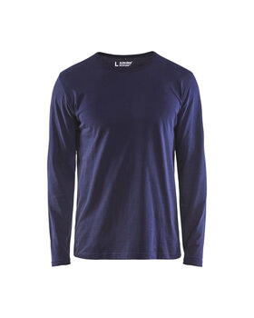 Langarm T-Shirt Marineblau