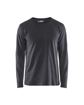 Langarm T-Shirt Mittelgrau