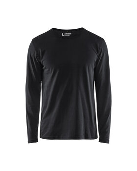 Langarm T-Shirt Schwarz