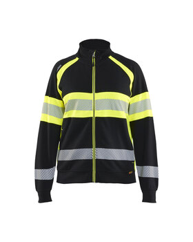 Damen High Vis Sweater Schwarz/Gelb