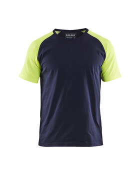 T-Shirt Marineblau/Gelb
