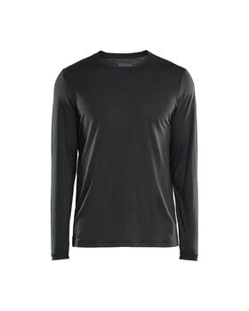 Merino Langarmshirt Schwarz