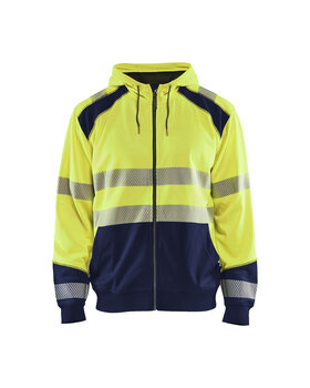 High Vis Kapuzensweater High Vis Gelb/Marineblau