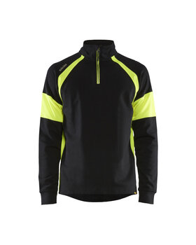 Sweatshirt mit High Vis Einsätzen Schwarz/Gelb