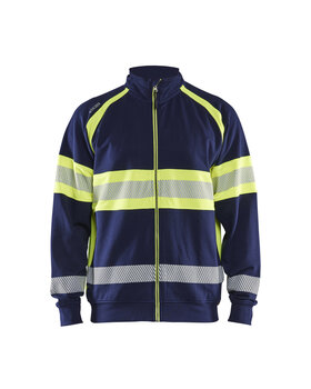 High Vis Sweatjacke Marineblau/ High Vis Gelb
