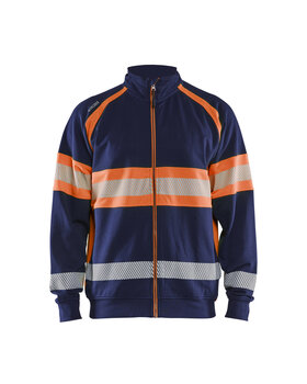 High Vis Sweatjacke Marineblau/Orange