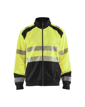 High Vis Sweatshirt mit Reißverschluss High Vis Gelb/Schwarz