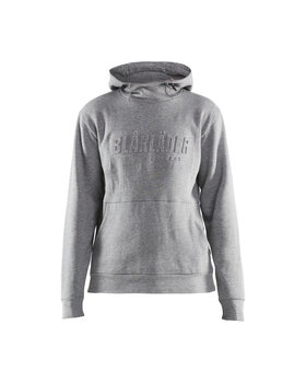 Damen Kapuzensweater 3D Grau Melange