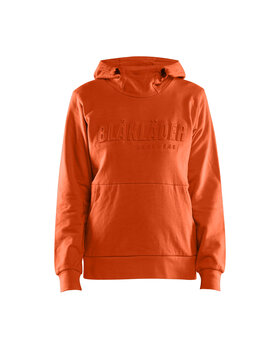 Damen Kapuzensweater 3D Orangerot