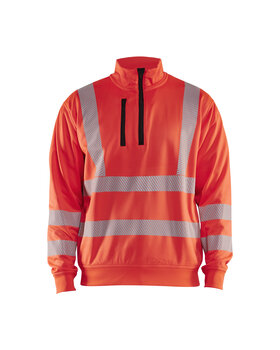 High Vis Sweatshirt Half-Zip High Vis Rot