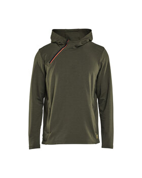 Kapuzenpullover Half zip Waldgrün