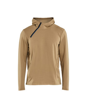 Kapuzenpullover Half zip Helles Nougat