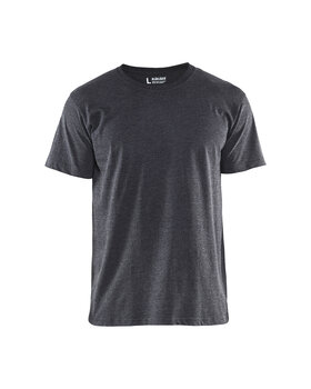 T-SHIRT IM MULTIPACK Schwarz Melange