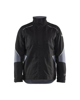 Flammschutz Jacke Schwarz/Grau