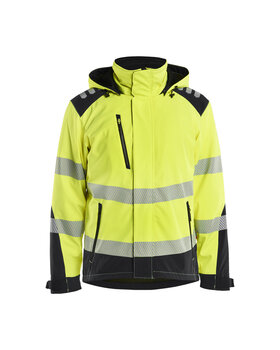 Leichte gefütterte Softshell Winterjacke High Vis High Vis Gelb/Schwarz