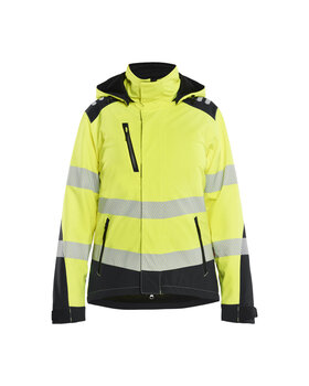 440102513 Leichte gefütterte Damen Softshell Winterjacke High Vis High Vis Gelb/Schwarz