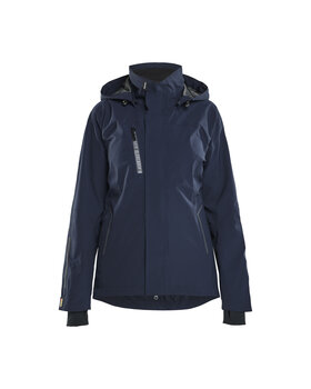 Damen Shell Jacke Stretch Dunkel Marineblau/Schwarz