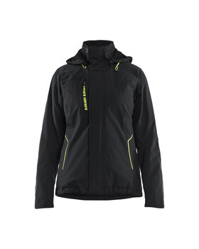 Damen Lightweight Funktionsjacke 4-Wege-StretchSchwarz/Gelb