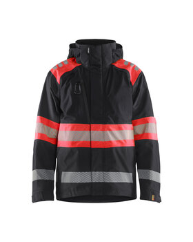 High Vis Shell Jacke Schwarz/High Vis Rot