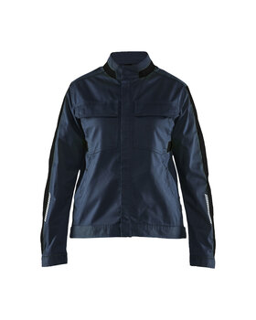 Damen Industriejacke StretchDunkel Marineblau/Schwarz